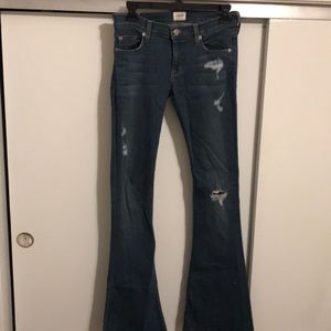 Hudson Angel Flare distressed jeans